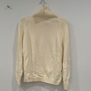 Lands' End Vintage Cream Turtleneck Sweater